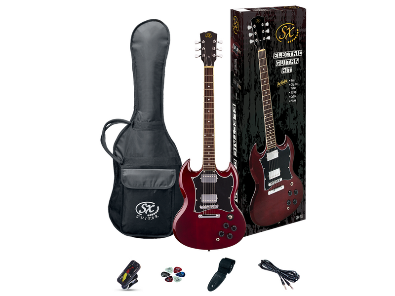 SX SG Style Wine Red Electric Guitar w/Accessories