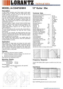 Lorantz 12" 30 Watt 8 Ohm Greenback Clone