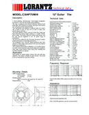 Lorantz 12" 75 Watt 16 Ohm Greenback Clone