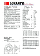 Lorantz 12" 50 Watt 8 Ohm Greenback Clone