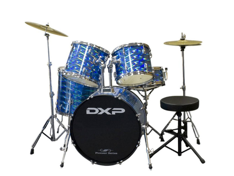 DXP 5 Piece Textured Blue Drum Kit