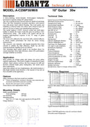 Lorantz 10" 30 Watt 8 Ohm Greenback Clone