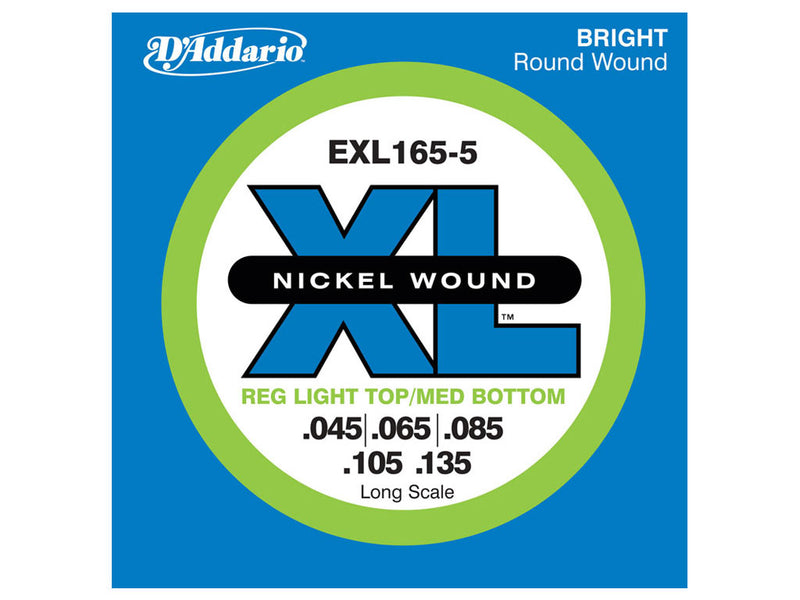 D'Addario 45-135 (5 String) Bass Guitar Strings