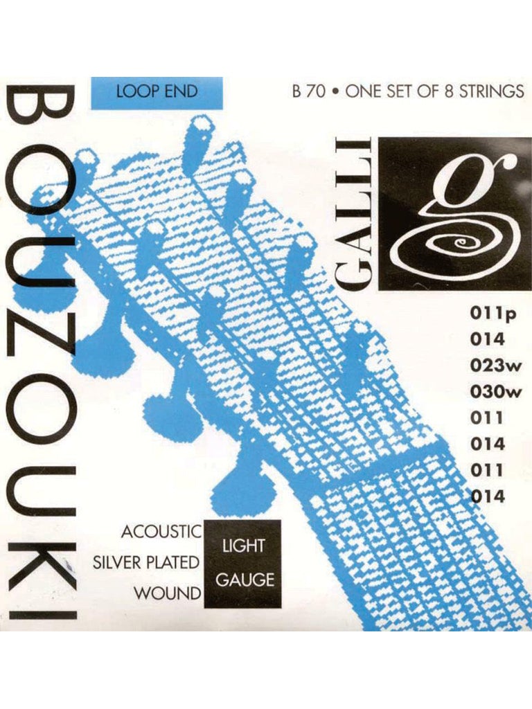 Galli Bouzouki Silver Plated Loop End String 10-32