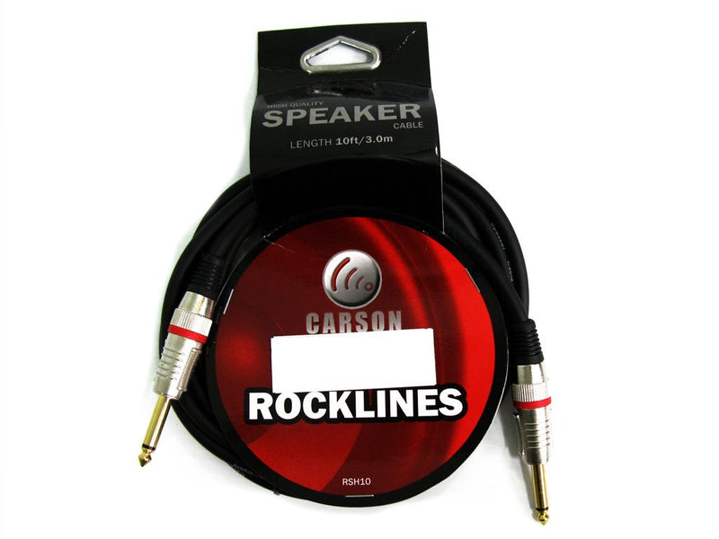 Carson 10' (3m) 1/4" TS (Male) Speaker Cable