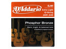 D'Addario 09-45 (12 String) Phosphor Bronze Acoustic Strings