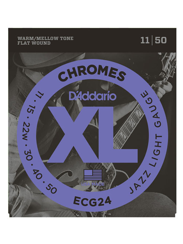 D'addario 11-50 Chrome Light Jazz Strings