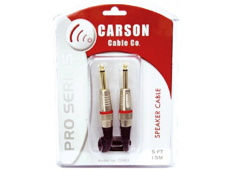 Carson 5' (1.5m) 1/4" TS (Male) Speaker Cable