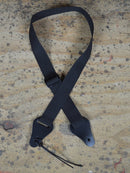 Colonial Leather Black Poly Ukulele Strap