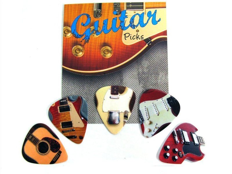 CL Guitar Themed Guitar 5 Pick Pack