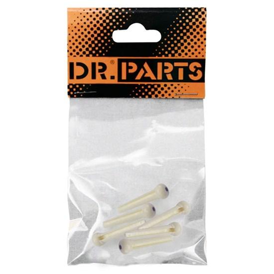 Dr Parts Bridge Pin Set Ivory with Plastic Black Dot