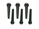 Dr Parts Bridge Pin Set Black Plastic White Dot