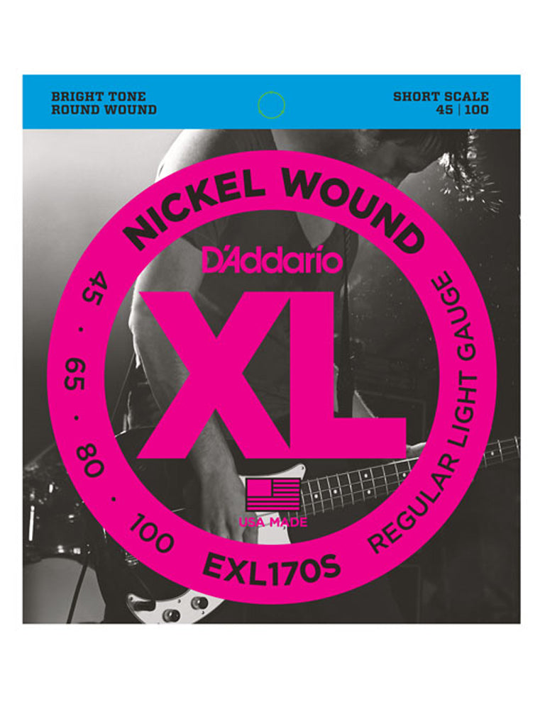 D'Addario 45-100 Short Scale Bass Guitar Strings