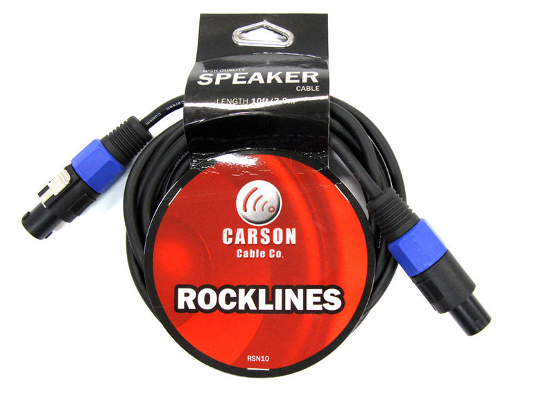 Carson 10' (3m) Speakon Speaker Cable