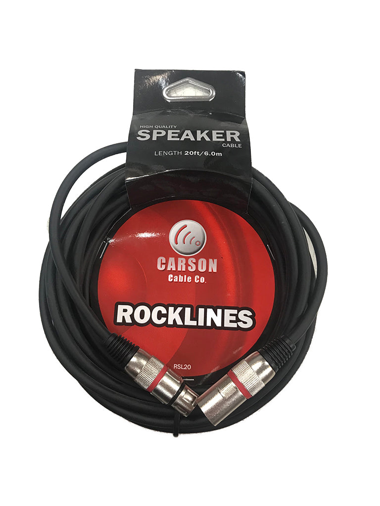 Carson 20' (6m) XLR (Male to Female) Speaker Cable