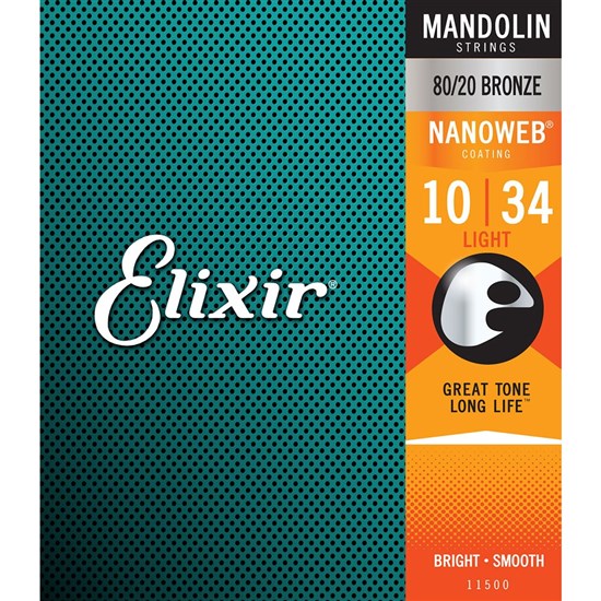 Elixir Nanoweb Mandolin Strings 80/20 Bronze 10-34