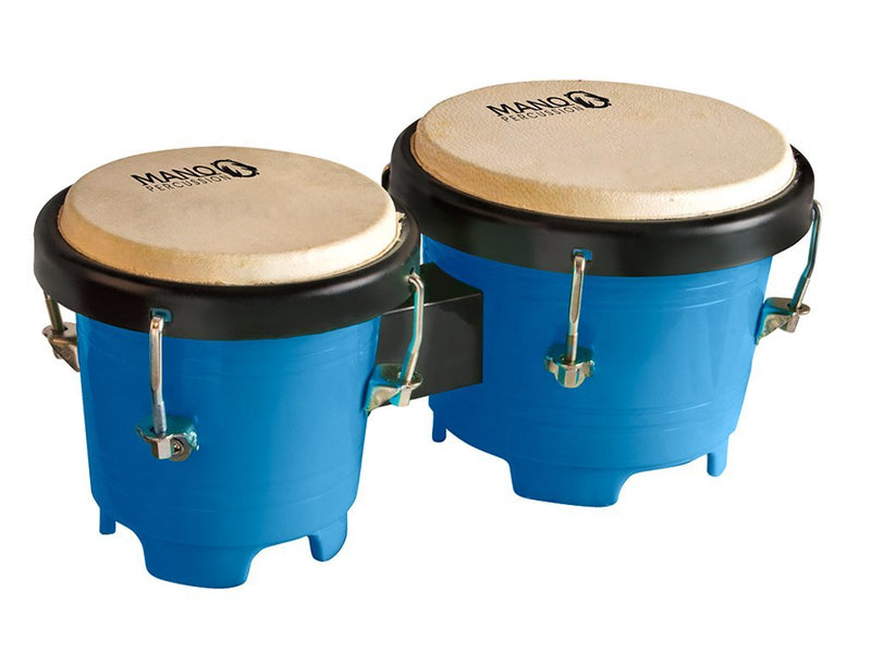 Mano Percussion 4.5 & 5 Inch Tunable Blue Mini Bongos