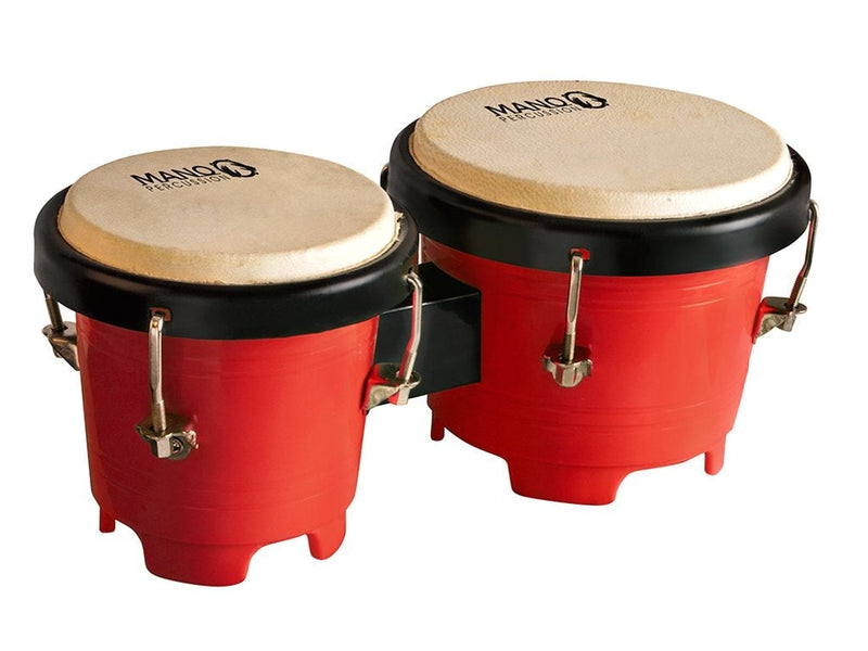 Mano Percussion 4.5 & 5 Inch Tunable Red Mini Bongos