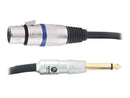 Carson 10' (3m) XLR (Female) to 1/4" TS (Male) Cable