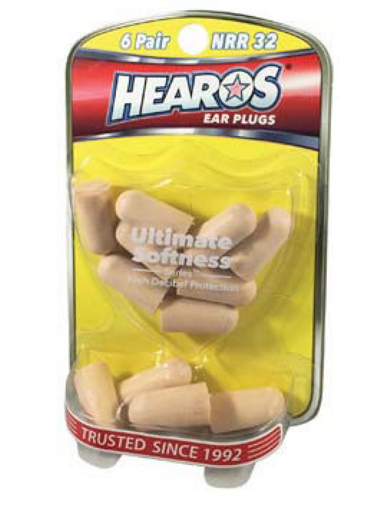 Hearos Ultimate Softness Foam Ear Plugs 6 Pairs