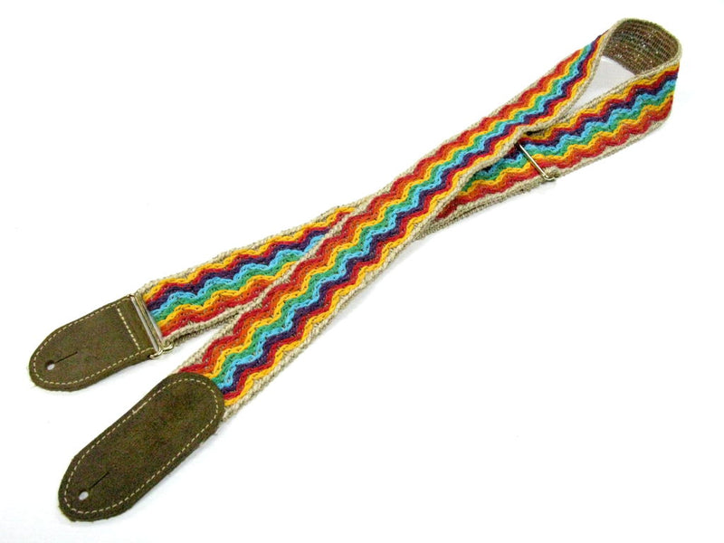 LM 2" Cotton Rainbow Weave Guitar Strap