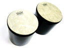 Remo Originals 6 & 7 Inch Synthetic Skin Black Bongos