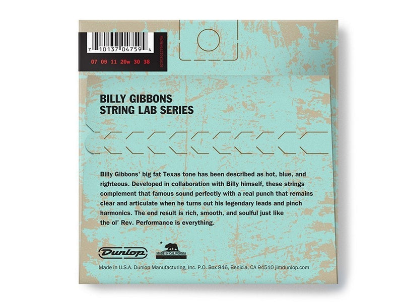 Dunlop Billy Gibbons 07-38 Xtralite Guitar Strings