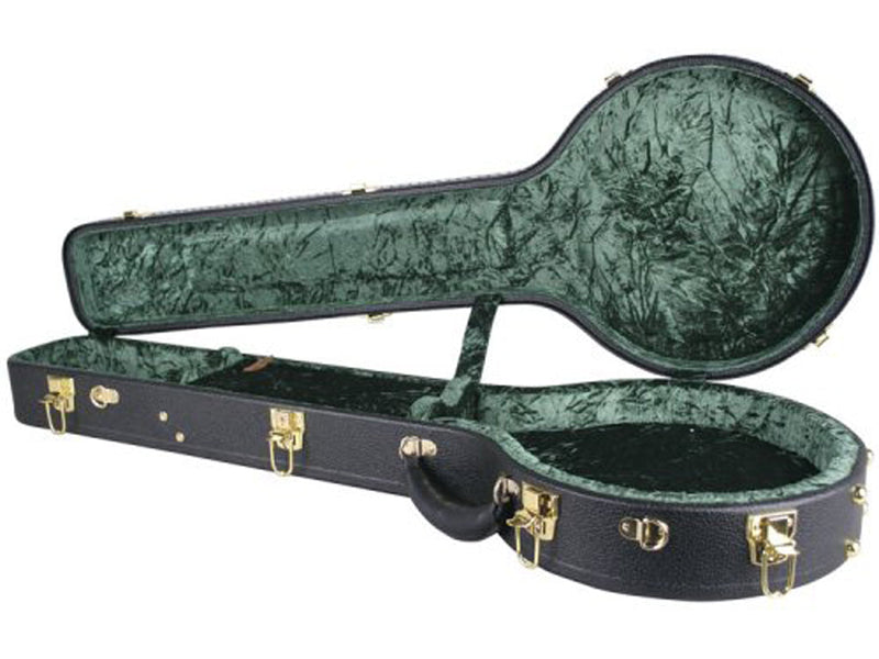 Deluxe Vintage Archtop Hardshell Open Back Banjo Case Black