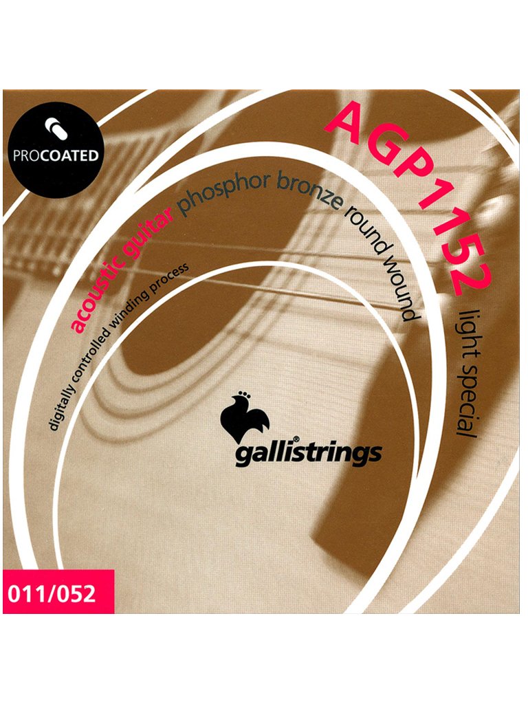 Galli 11-52 Coated Phosphor Bronze Acoustic Strings