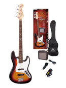 sX Tobacco Sunburst Jazz Bass & Amp Pack