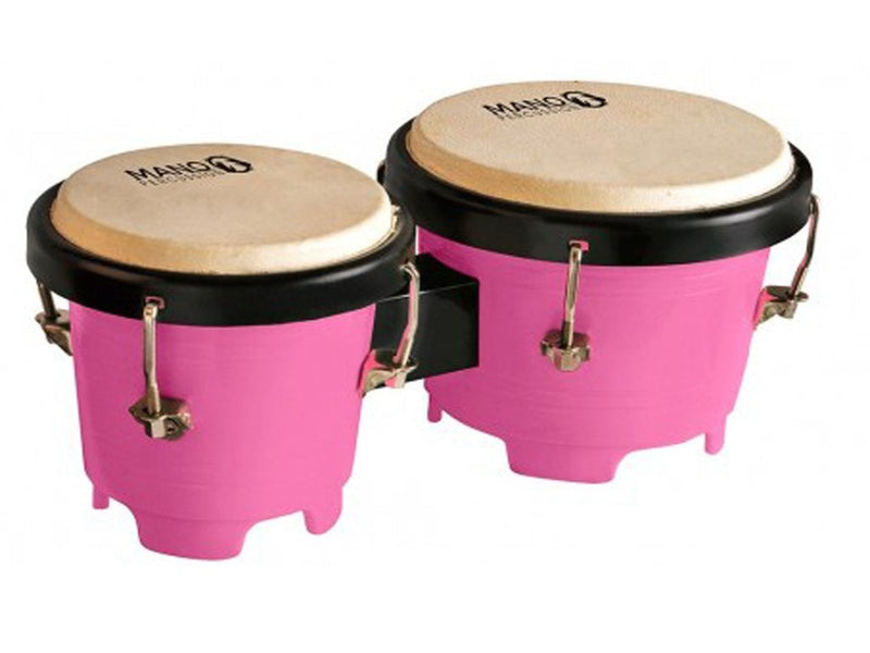 Mano Percussion 4.5 & 5 Inch Tunable Pink Mini Bongos