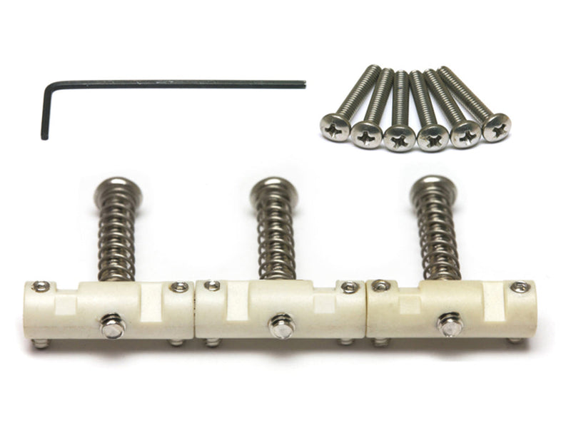 Graph Tech Vintage Tele Saddle Set Tusq String Saver Increased Sustain White
