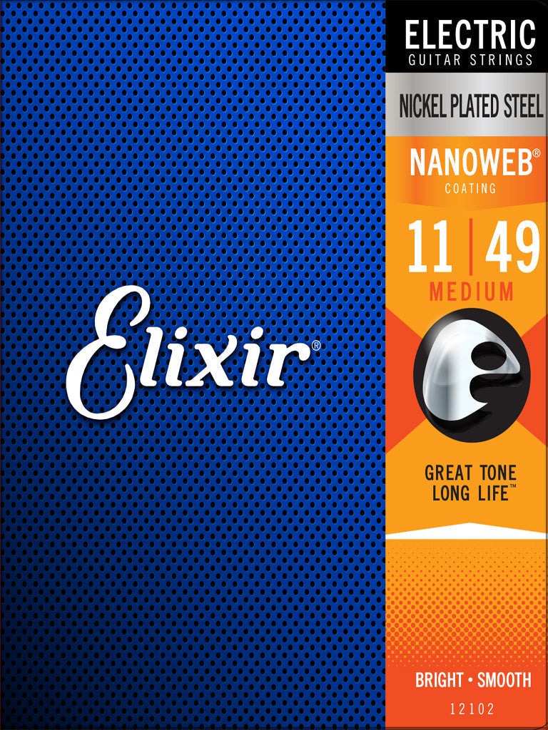 Elixir 11-49 Nanoweb Electric Guitar Strings