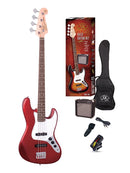 sX Candy Apple Red Jazz Bass & Amp Pack