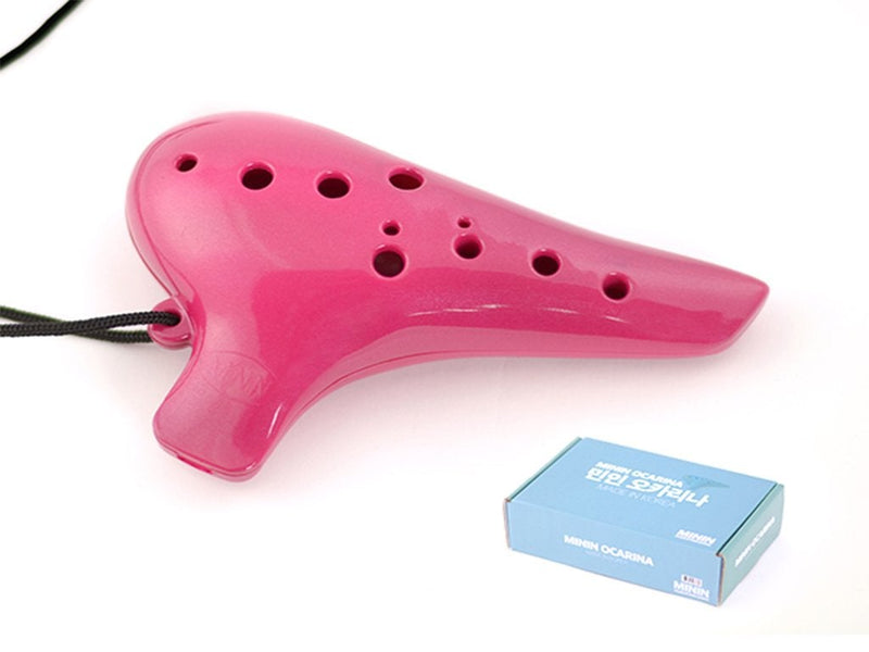 Ocarina in Cloth Pouch Key of C Pink