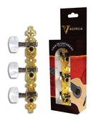 Valencia Classical Machine Heads 3-a-side Gold