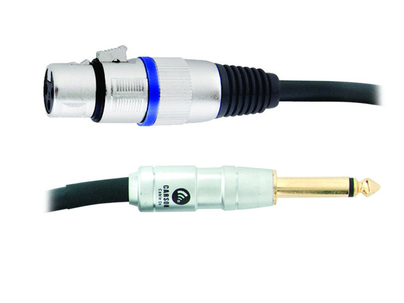 Carson 3' (0.9m) XLR (Female) to 1/4" TS (Male) Cable