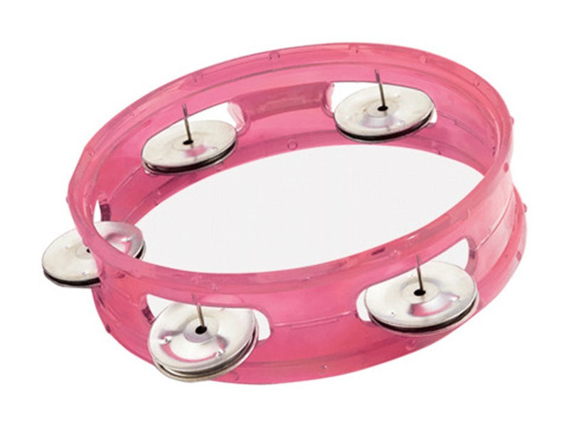 CPK 6 Inch Transparent Pink Tambourine