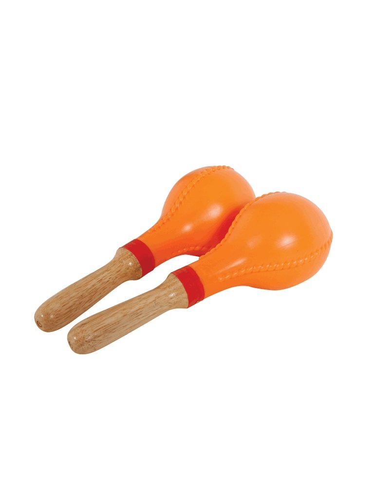 CPK Orange Maracas With Wooden Handle