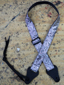 Juke Ukulele Rag Strap Silver Paisley