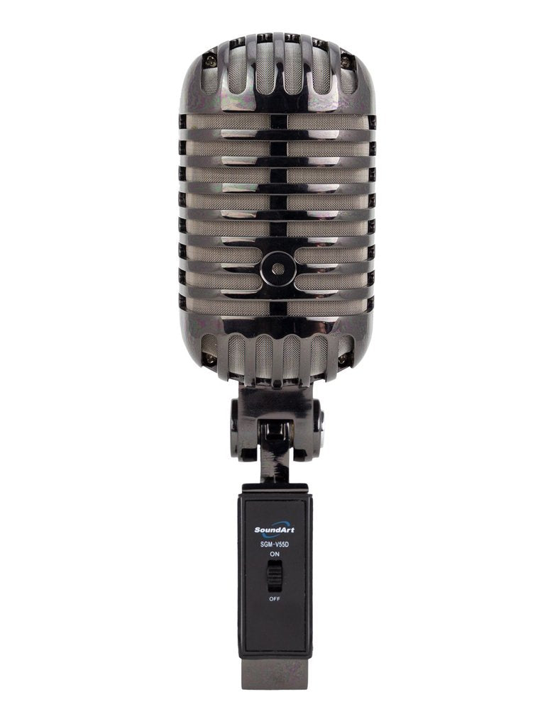 Soundart Dynamic Black Chrome Birdcage Style Microphone