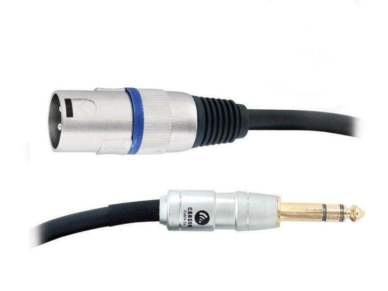 Carson 10' (3m) XLR (Male) to 1/4" TRS (Male) Cable