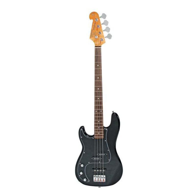 SX PJ Bass Guitar Left Handed Black
