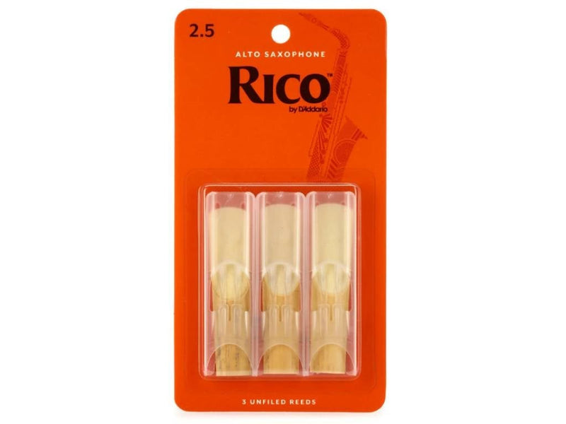 Rico Alto Saxophone Reeds Size 2.5 Triple Pack