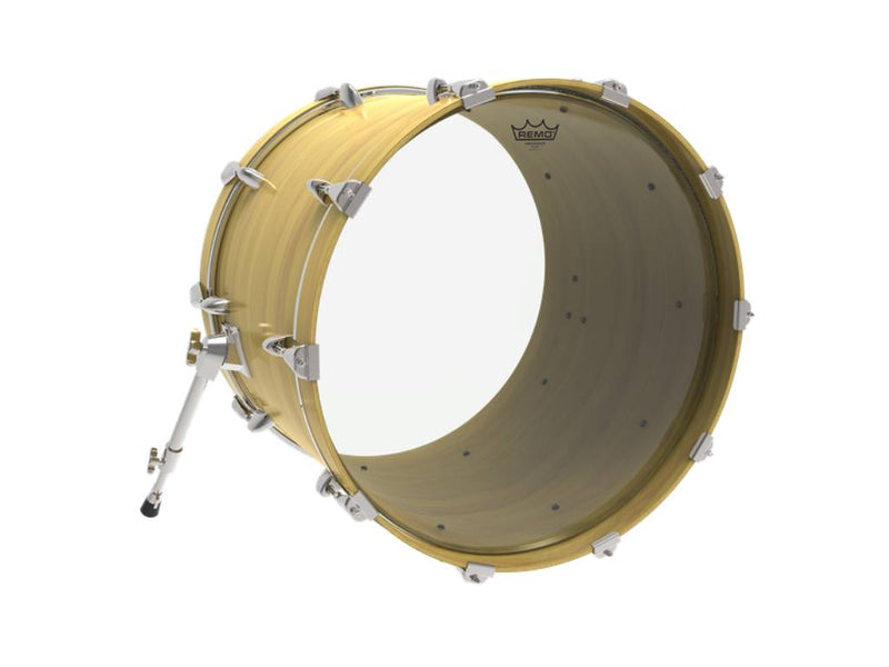 Remo Ambassador Clear Bass Heads 20-24"