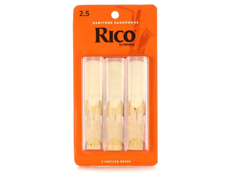 Rico Baritone Saxophone Reeds Size 2.5 Triple Pack