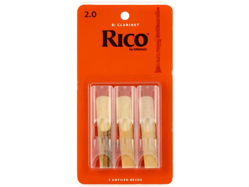 Rico Bb Clarinet Reeds Size 2 Triple Pack