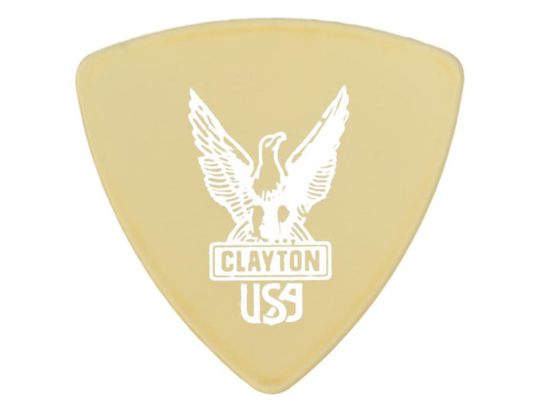 Clayton Gold 12 Pick Pack Triangle Shaped Ultem Polymer 0.94mm